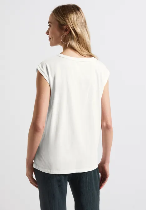 Ärmelloses Shirt off white