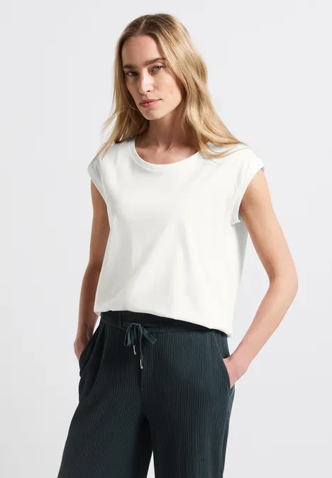 Ärmelloses Shirt off white