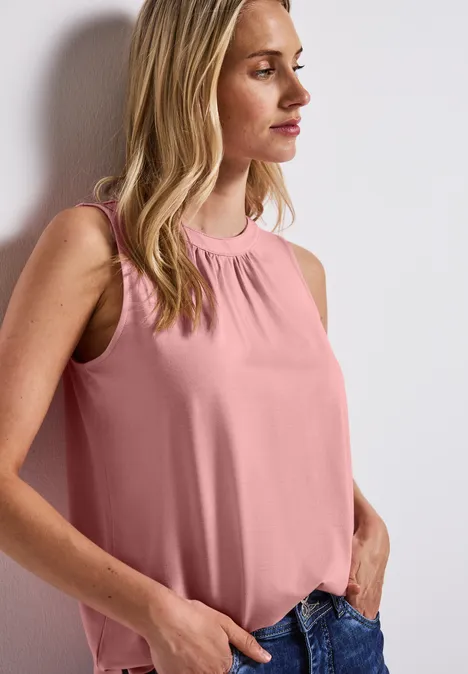 Jersey-Top mit Raffung blush peach