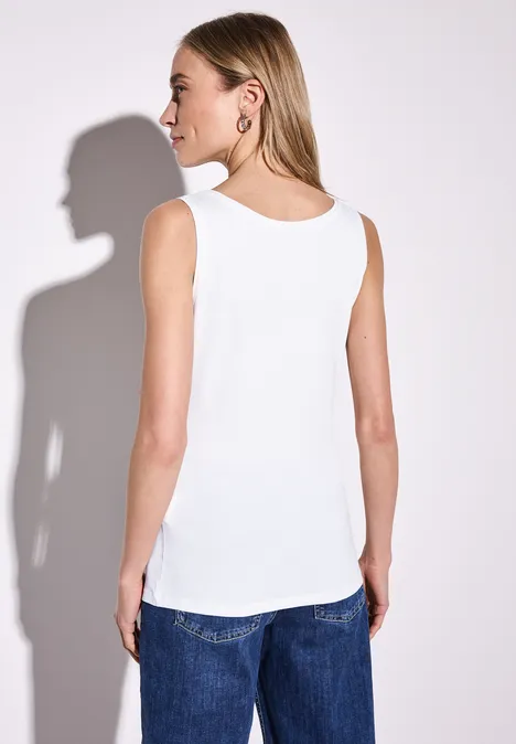 Basic Top in Unifarbe White