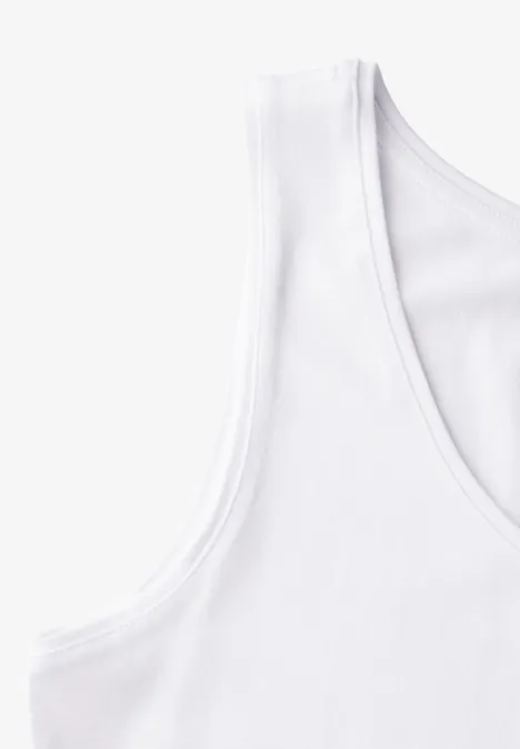 Basic Top in Unifarbe White