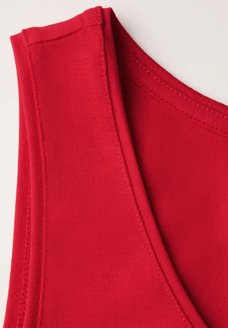 Basic Top in Unifarbe glory red