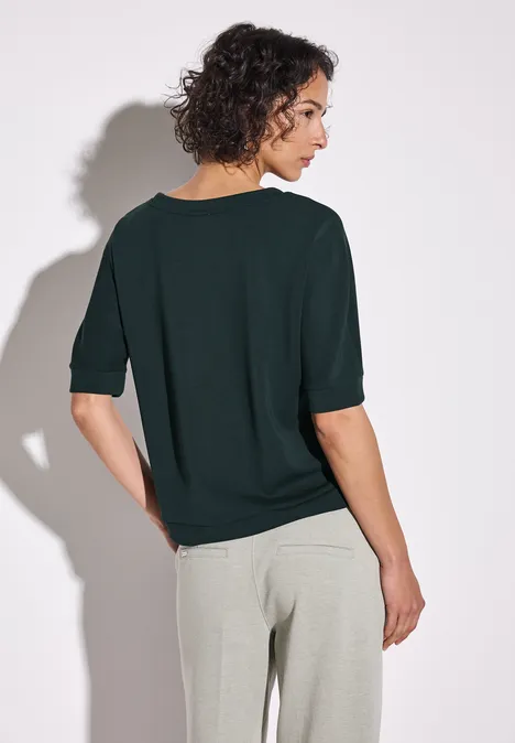 Silk-Look T-Shirt hunter green