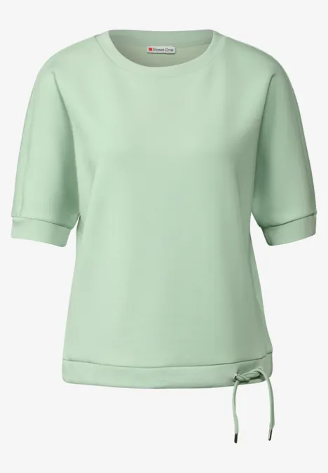 Silk-Look T-Shirt milky green