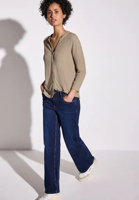 Tunika-Jacke mit Struktur safari beige