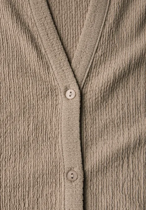 Tunika-Jacke mit Struktur safari beige