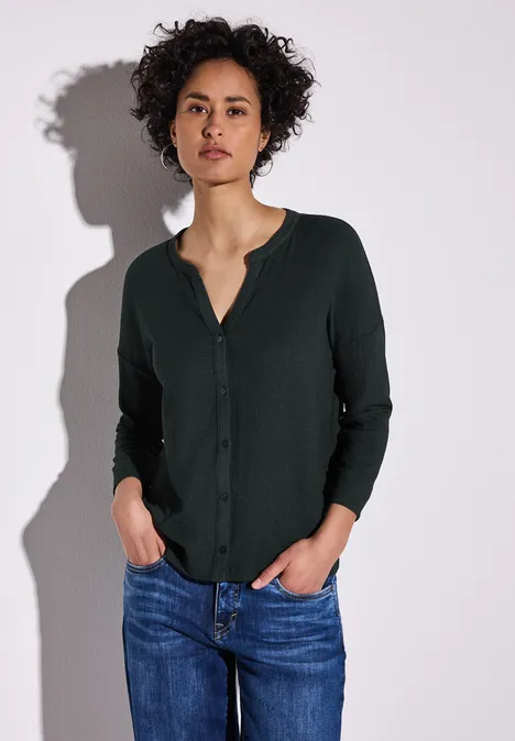 Tunika-Jacke mit Struktur hunter green