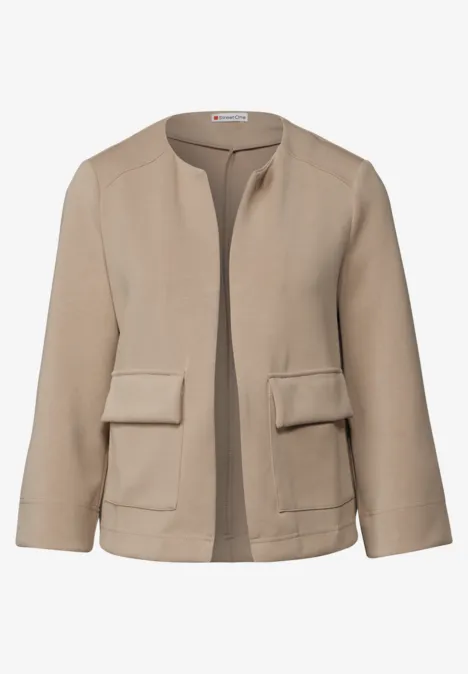 Silk-Look Jacke safari beige