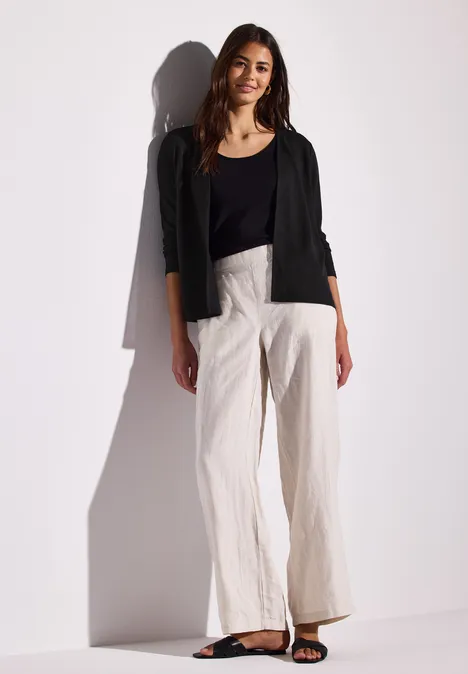 Strick-Look Jacke Black