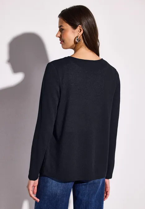 Strick-Look Jacke deep blue