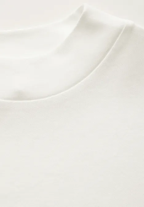 T-shirt à col tourbillon off white