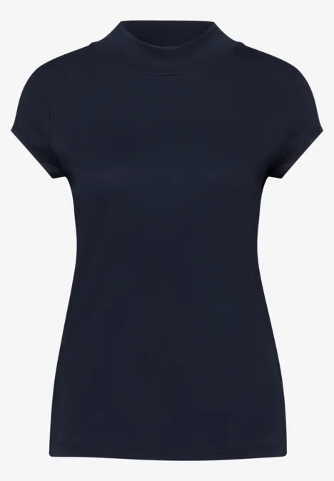 Turtleneck T-Shirt deep blue