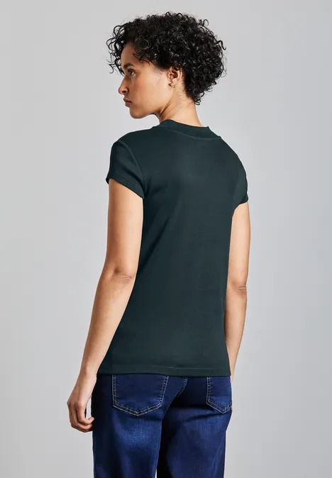 Turtleneck T-Shirt hunter green