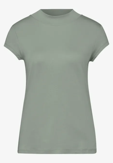 Turtleneck T-Shirt dusty milky green
