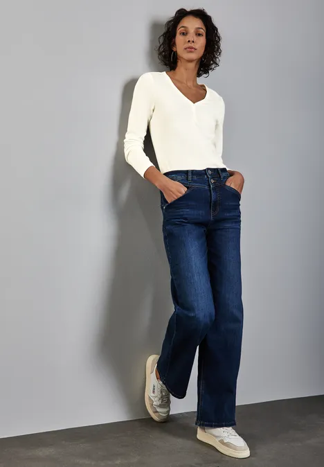 Shirt mit Knopfdetail off white