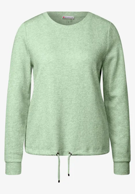 Kuscheliges Strukturshirt milky green mel.