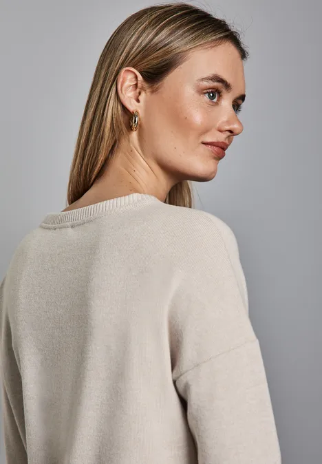 Shirt im Melange-Look sheer beige mel.