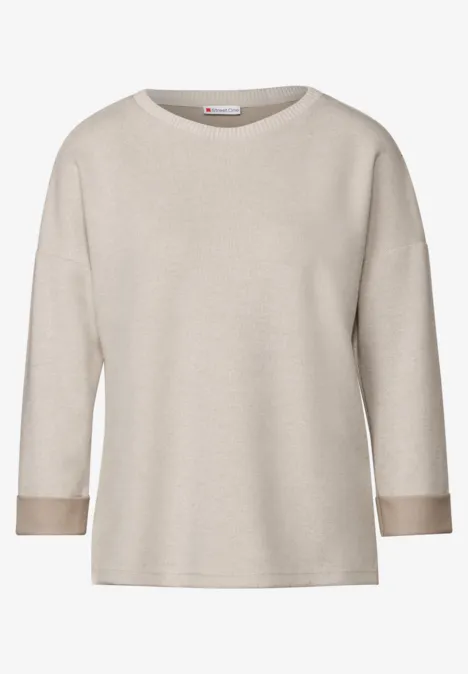 Shirt im Melange-Look sheer beige mel.
