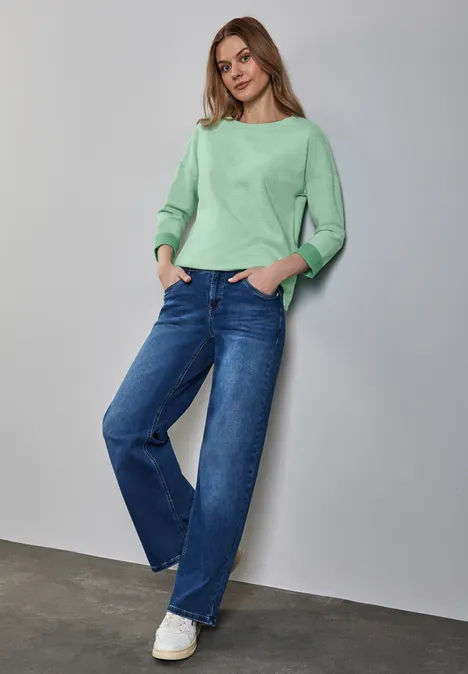 Shirt im Melange-Look tendril green mel.