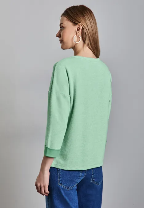 Shirt im Melange-Look tendril green mel.