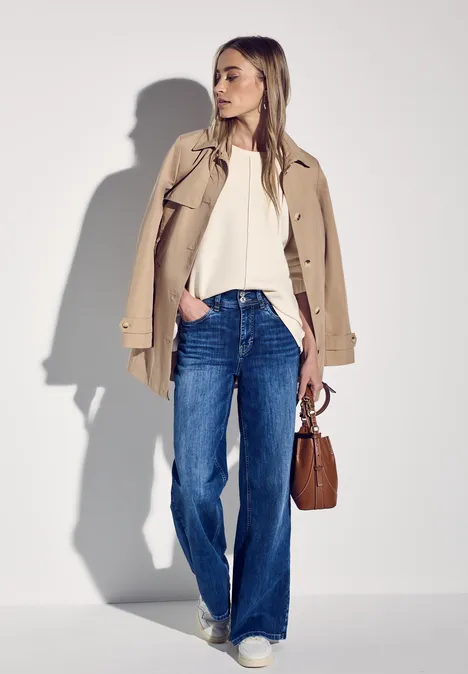 Silk-Look Shirt lucid white