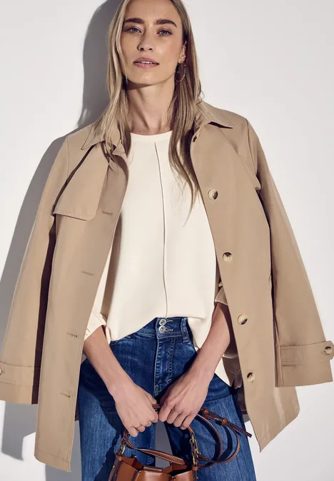 Silk-Look Shirt lucid white