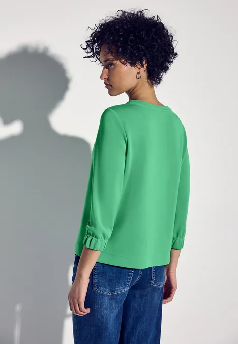 Silk-Look Shirt tendril green