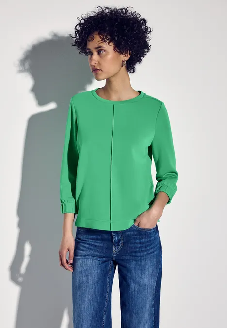 Silk-Look Shirt tendril green