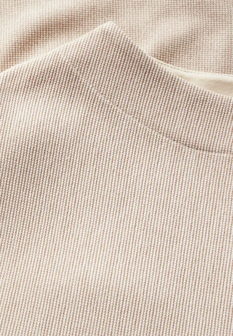Two-Tone Strukturshirt safari beige