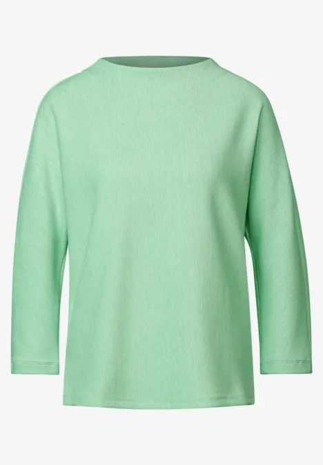 Two-Tone Strukturshirt tendril green
