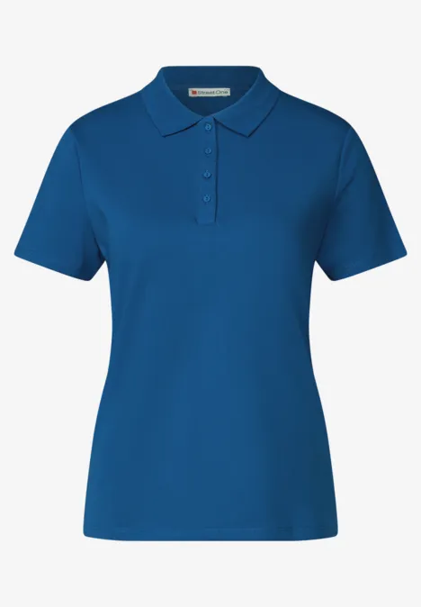 Poloshirt mit Rippstruktur dodger blue