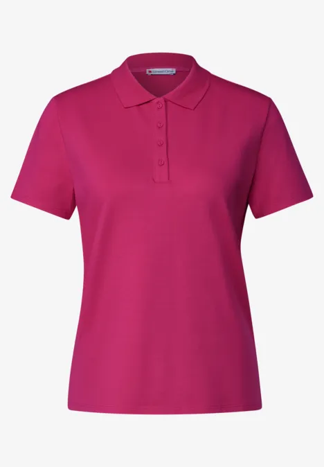 Poloshirt mit Rippstruktur juicy berry