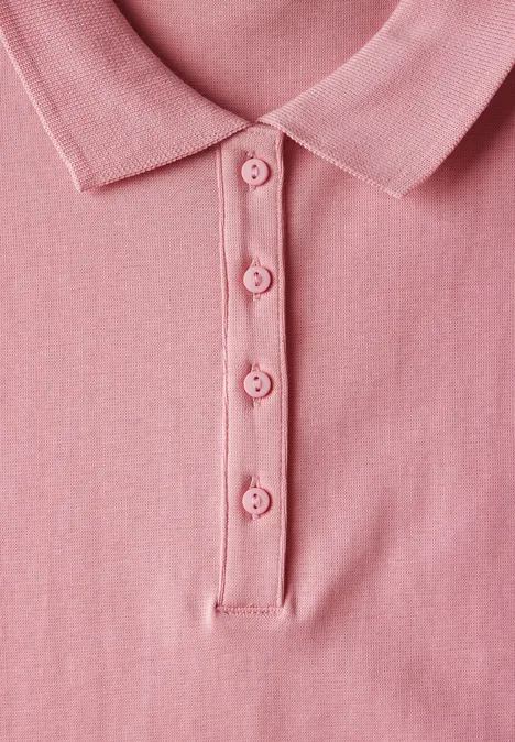 Poloshirt mit Rippstruktur blush peach