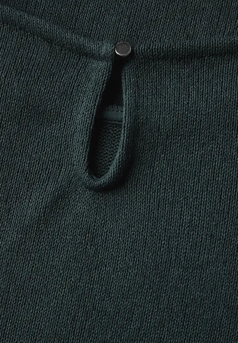 Shirt met gebreide look hunter green