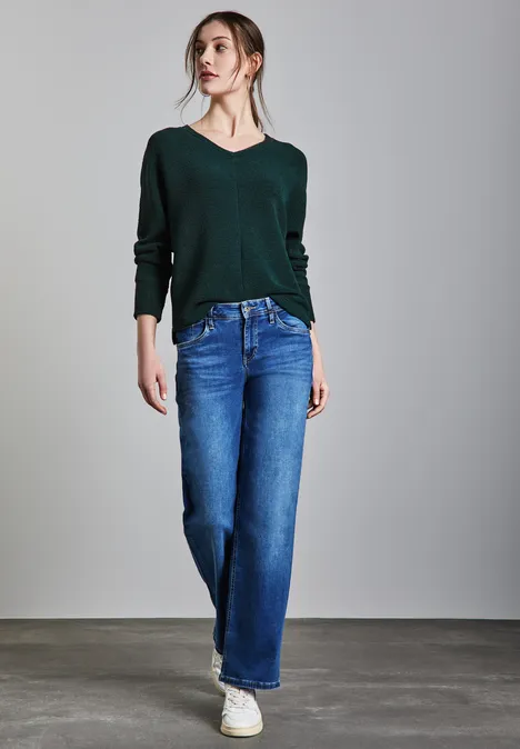 Kuscheliges Strukturshirt hunter green