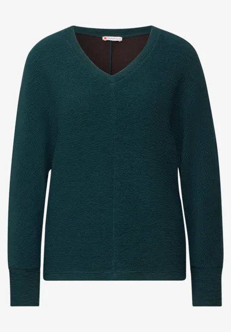 Kuscheliges Strukturshirt hunter green