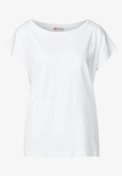 Shirt mit Raffung White