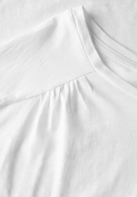 Shirt mit Raffung White