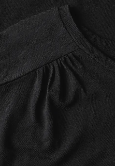 Shirt mit Raffung Black