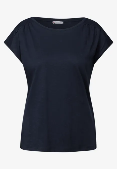 Shirt mit Raffung deep blue