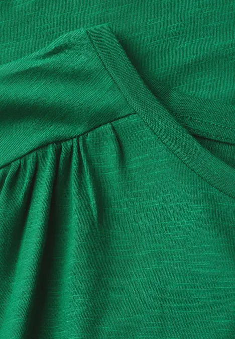 Shirt mit Raffung glowing green