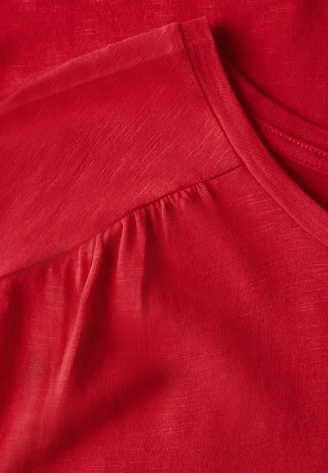 Shirt mit Raffung glory red