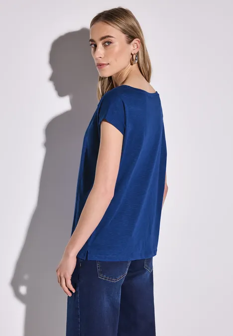 Shirt mit Raffung dodger blue