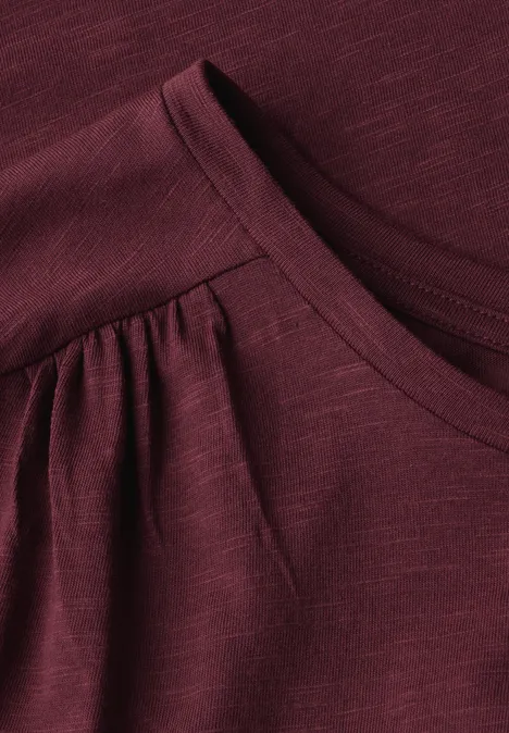 Shirt mit Raffung dark cherry red