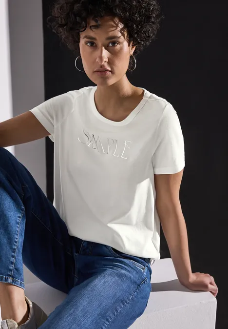 T-Shirt mit Wording off white