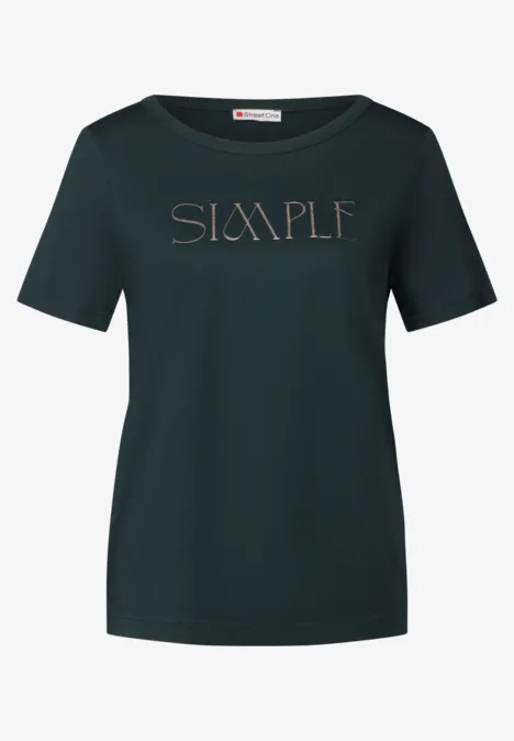 T-Shirt mit Wording hunter green