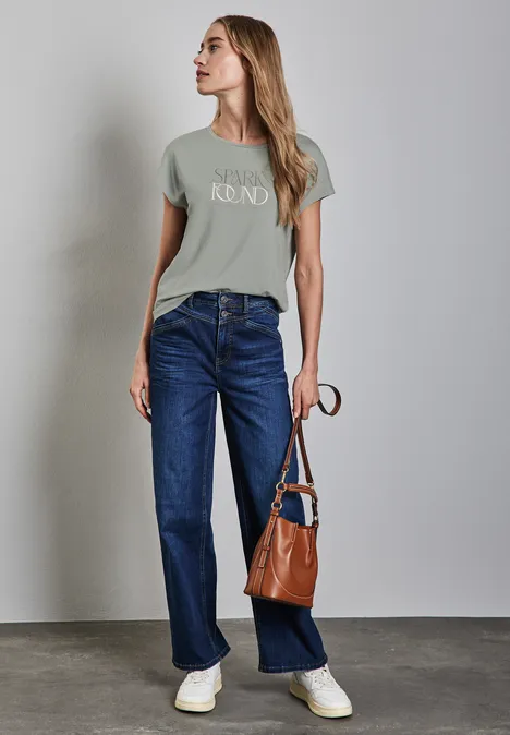 T-Shirt mit Wording pastel green