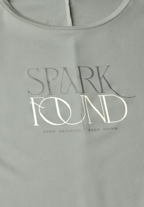 T-Shirt mit Wording pastel green