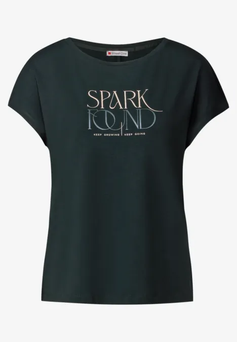 T-Shirt mit Wording pine grove green