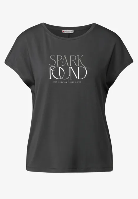 T-Shirt mit Wording obscure grey
